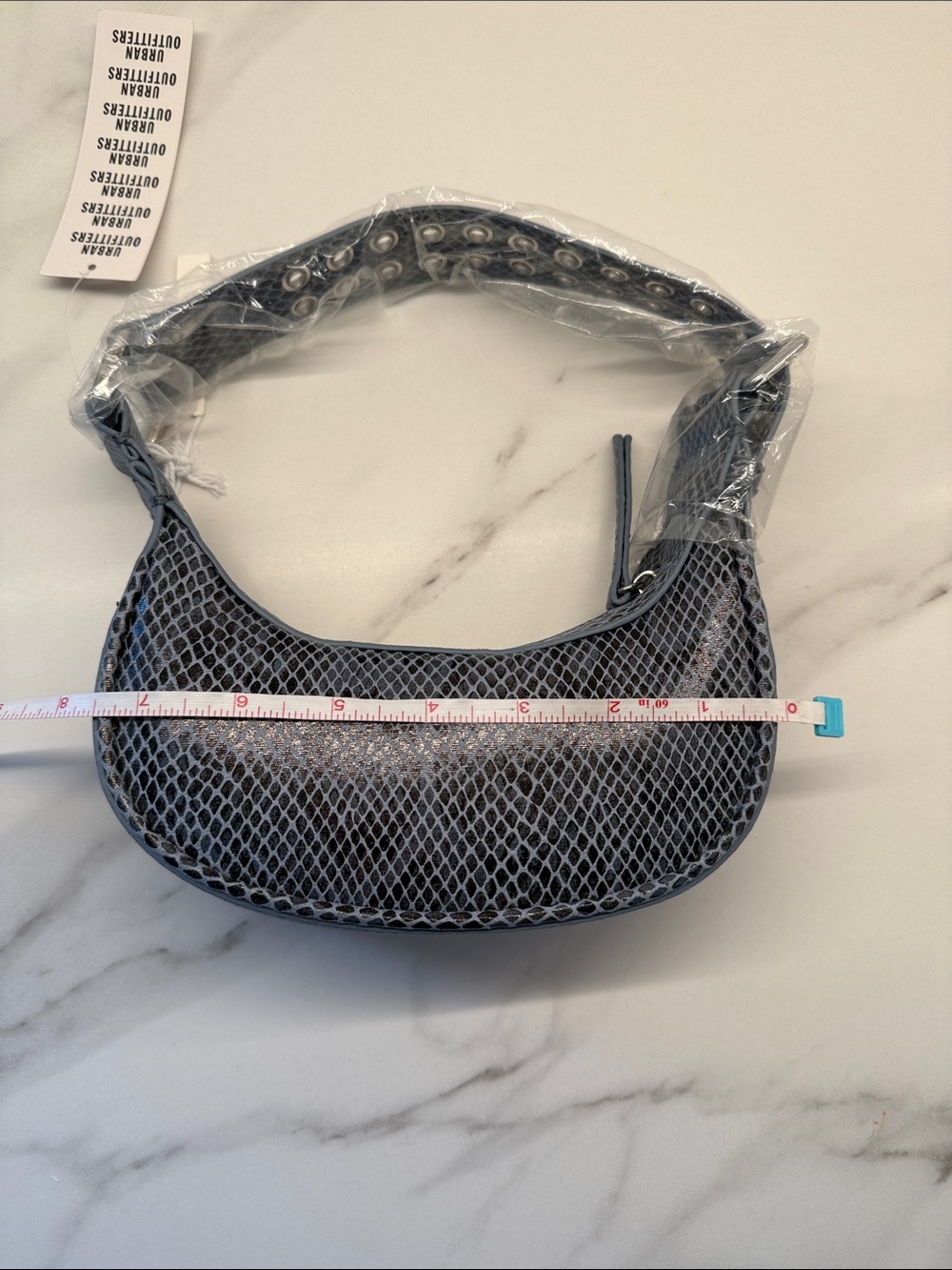 Urban Outfitters UO Lucy Mini Classic Crescent Bag. Snakeskin - Picture 8 of 8